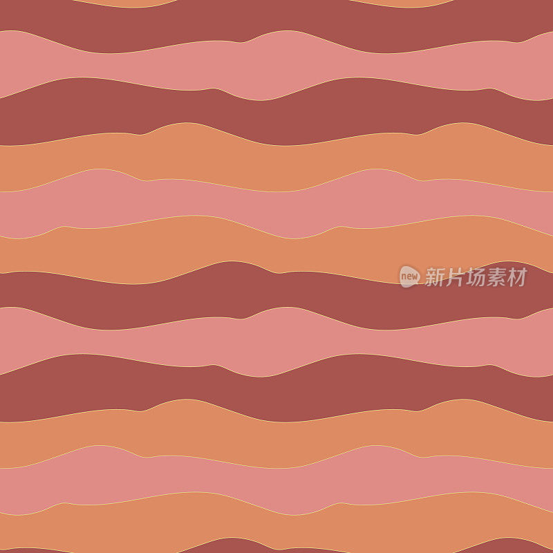 striped desert landscape seamless vector pattern